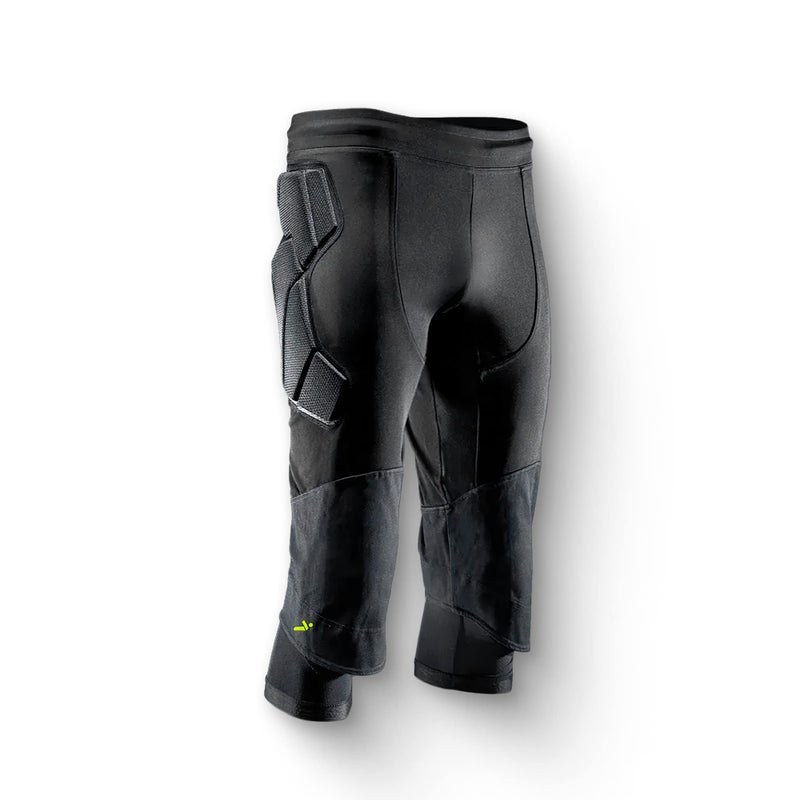 Storelli ExoShield Goalkeeper 3/4 Pants, High-Impact Protection, Sweat-Wicking, UV-Resistant Athletic Bottoms for Soccer & Heavy-Duty Sports, Black, Youth Medium - Image 1